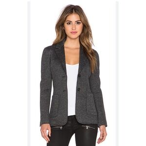 Revolve‎ ATM Bonded Grey Knit Sport Blazer Size 6